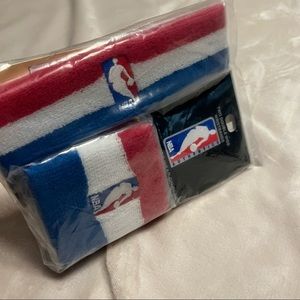 NBA Headband and Wrist Bands Red, White & Blue OS